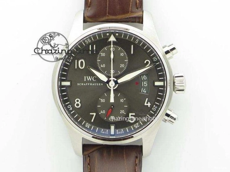 MIROTIME 0311 Big Pilot IW501005 Real Bronze ZF 1:1 Best Edition Black Dial on Brown Leather Strap A Sleek 7192